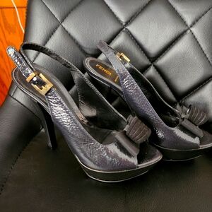 Fendi Platform Black Heels